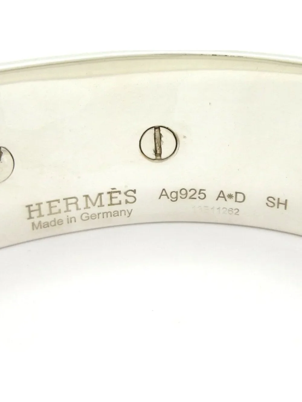 Hermes Bangle Collier de Chien MM Silver Bracelet